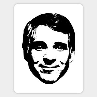 Young Steve Martin Retro Portrait: Vintage Tribute to Comedy Icon Sticker